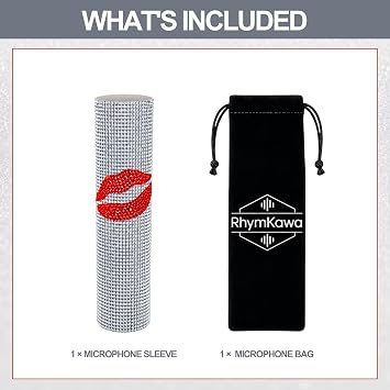 Red Lips Silver Wireless Microphone Cover Giving a Playful Touch