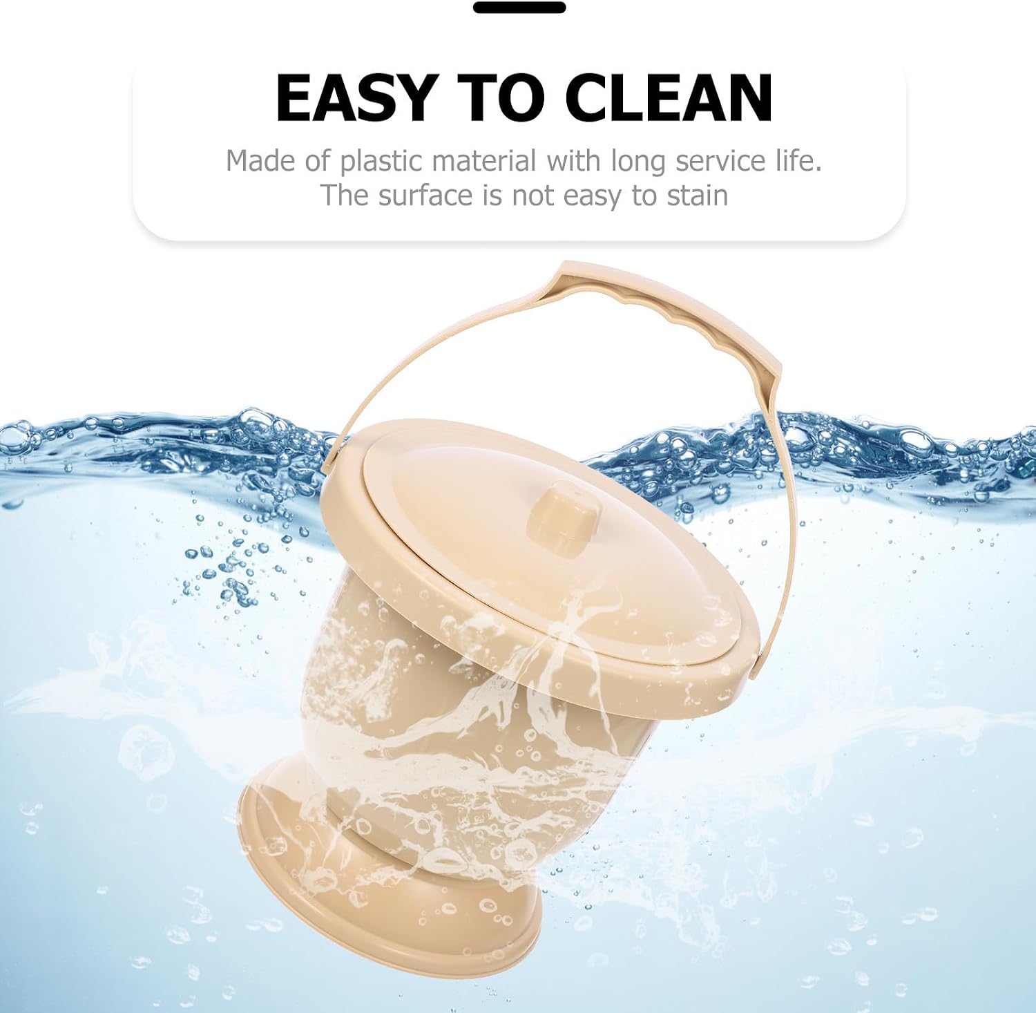 Portable Urine Pot with Lid and Brush for Home and Travel Use, Plastic Bedpan for Pregnant Women, Sealed Design for Easy Cleaning and Convenience Random Color
