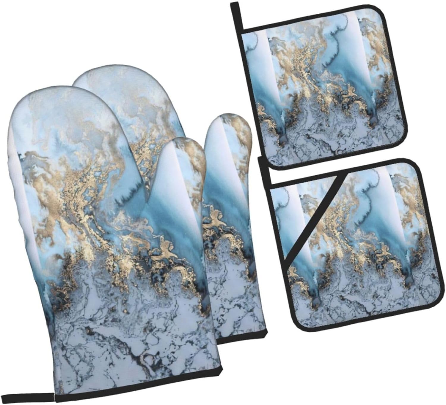 Marble. Kitchen baking four piece set, fit for cooking and baking, oven, microwave, and outdoor barbecue