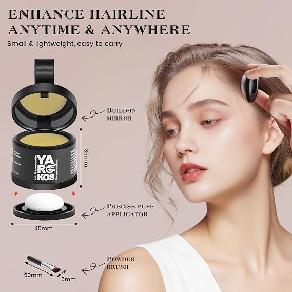 Hairline Shadow Powder, Light Blonde, Root Touch Up Powder for Instantly Gray Hair Cover Up, Women Color Root Coverage for Thinning Grey, Mens Roots Concealer for Hair Loss Beard Line, #10