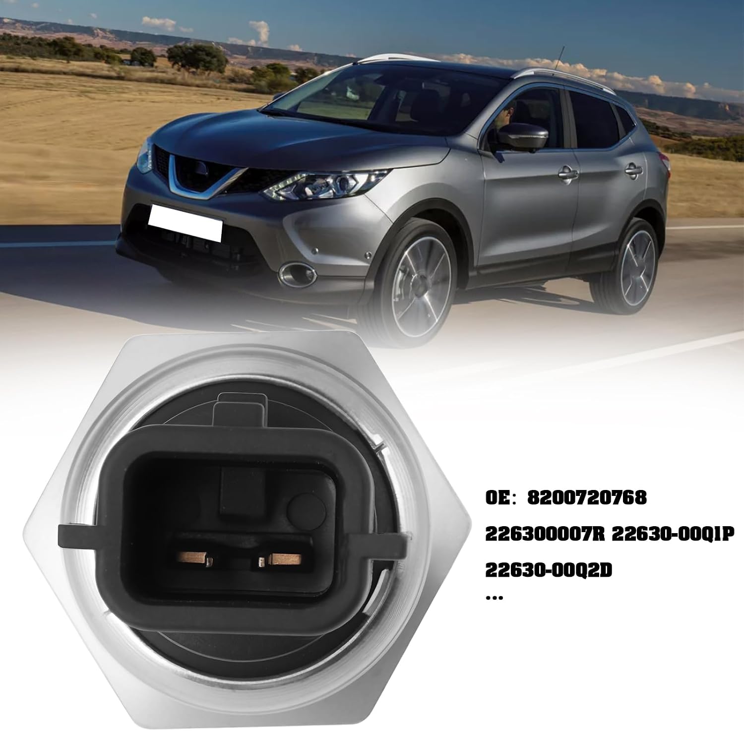 Automotive Coolant Temperature Sensor 8200720768 226300007R Compatible with Nissan Qashqai Compatible with Renault Clio