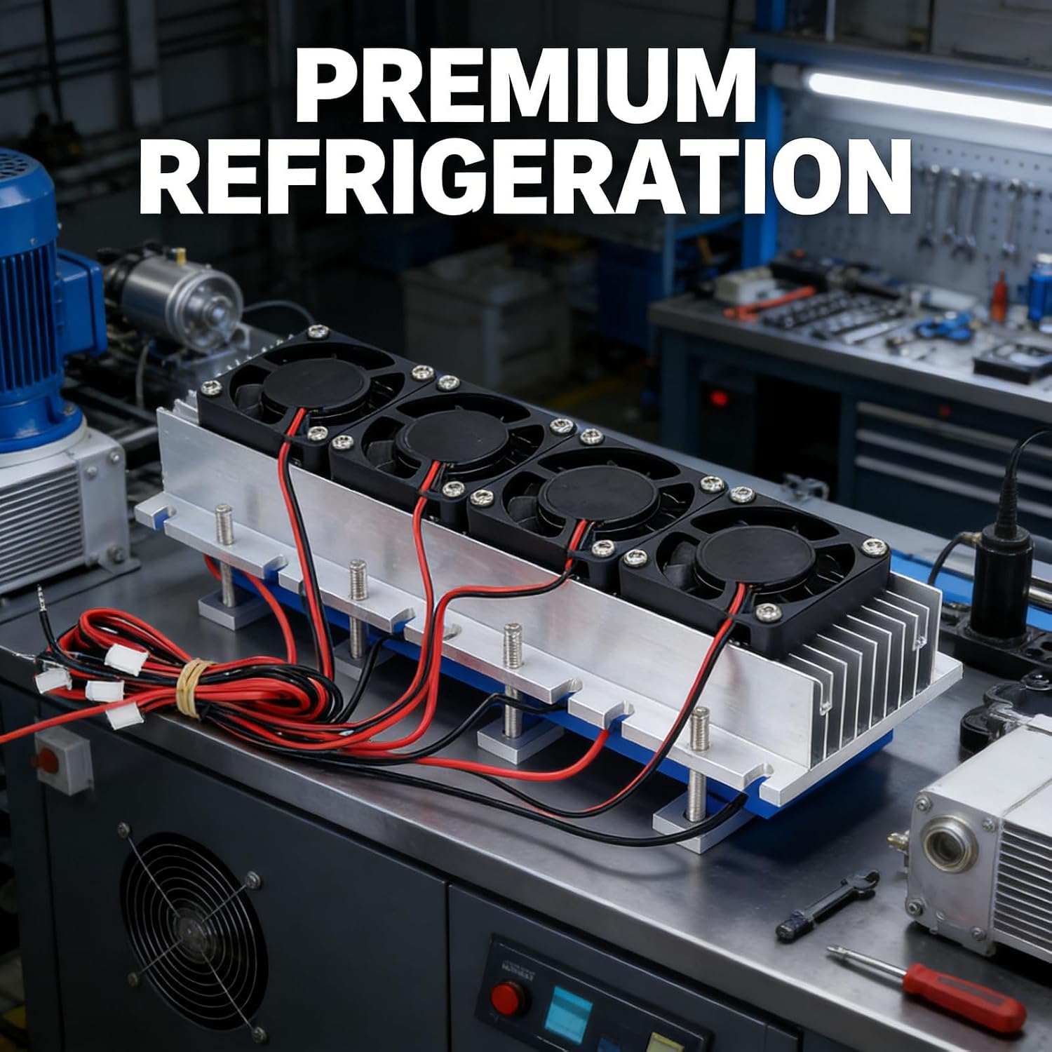 Thermoelectric Cooler Generator, 4 Core Air Cooler Module, DC 12V 30A - High Speed Refrigeration, Efficient Heat Dissipation Technology, Ideal for Semiconductor Cooling