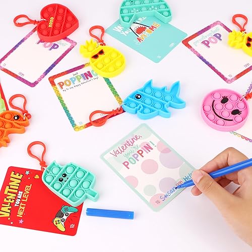 Miniatura 4 de 24 juguetes para ansiedad a granel, regalos del día de San Valentín para niños, tarjetas de San Valentín, regalos de fiesta, bolsas de regalo,