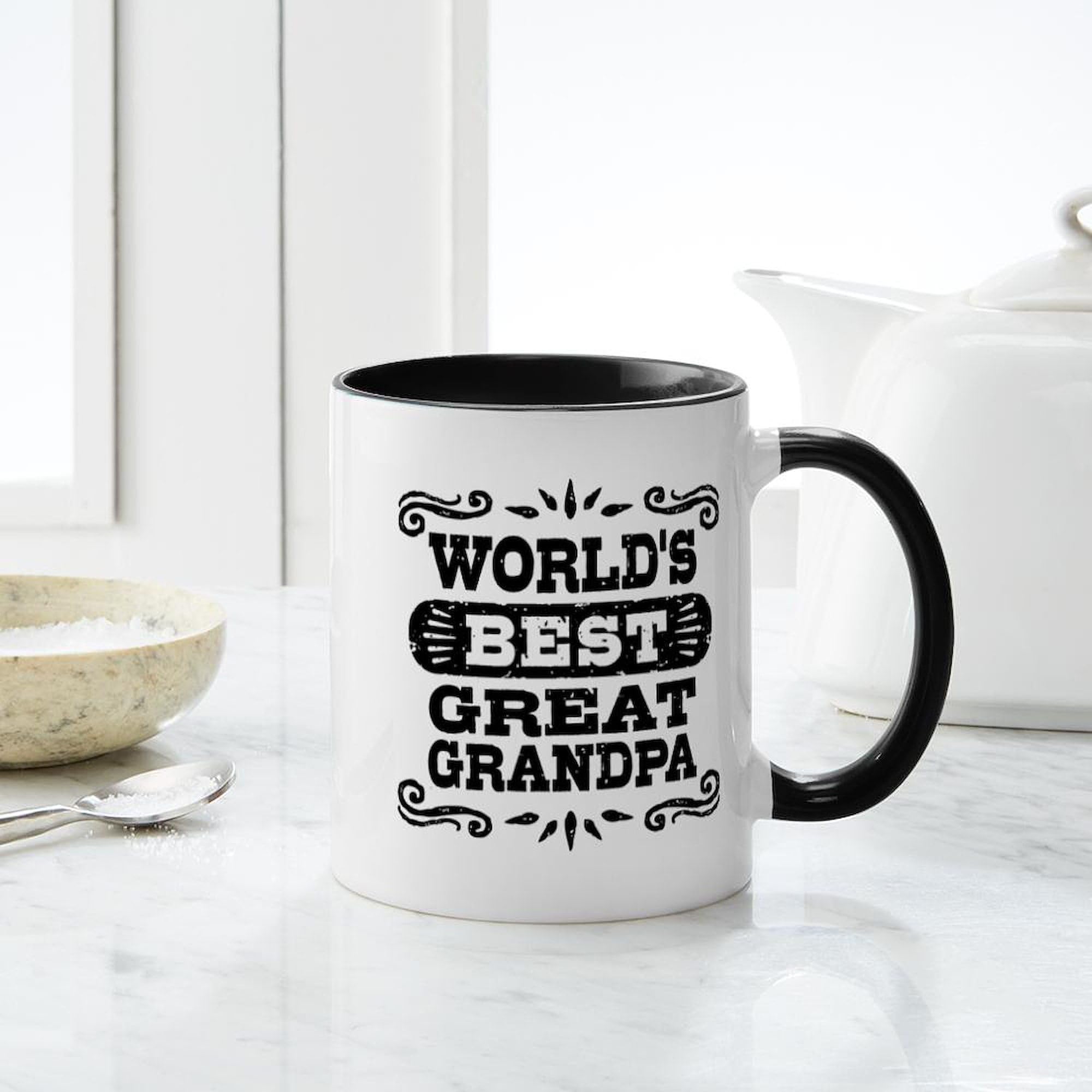 "World's Best Grampy" 11 Oz Ceramic Coffee Mug - Dishwasher & Microwave Safe, Printed In USA