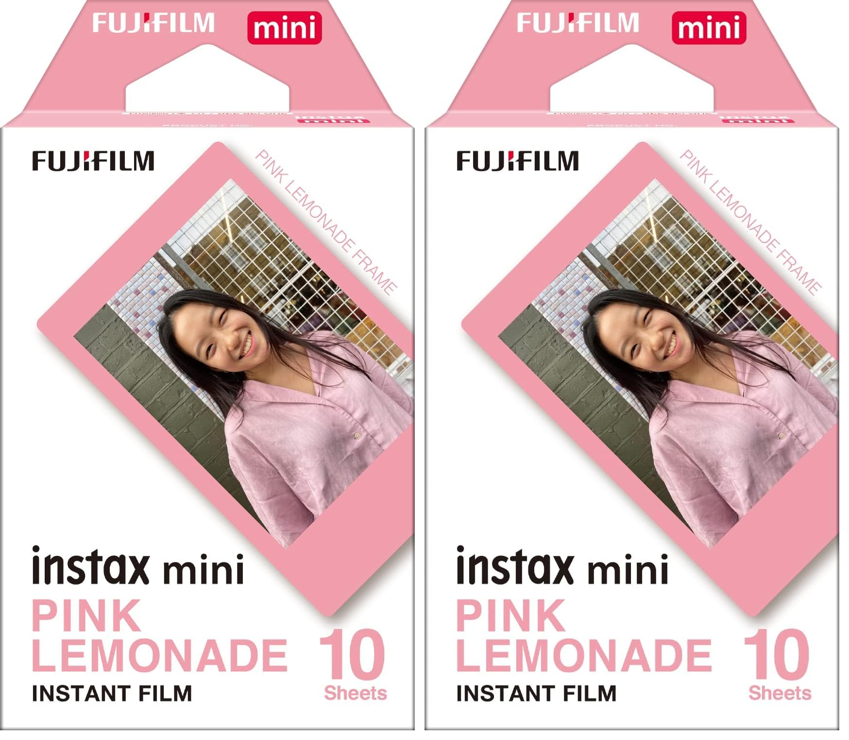instax mini Film, Pink Lemonade (1x10 Aufnahmen), 2er Pack