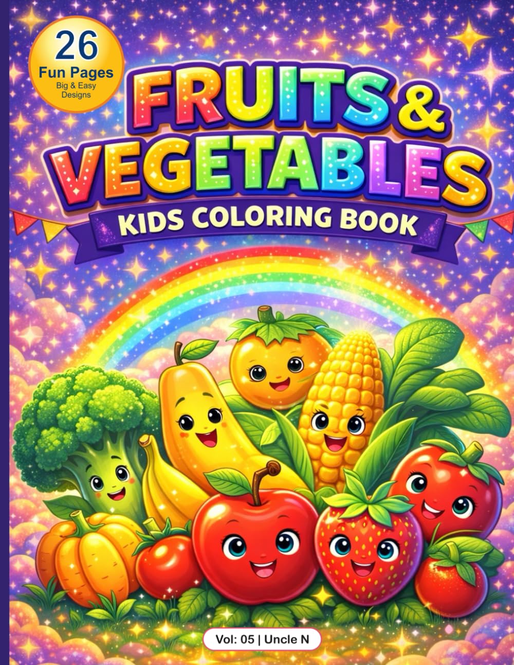 Fruits & Vegetable Coloring Book: All types of Vegetable & Fruits Drawing Coloring Book with name for all Multi task and joyfull