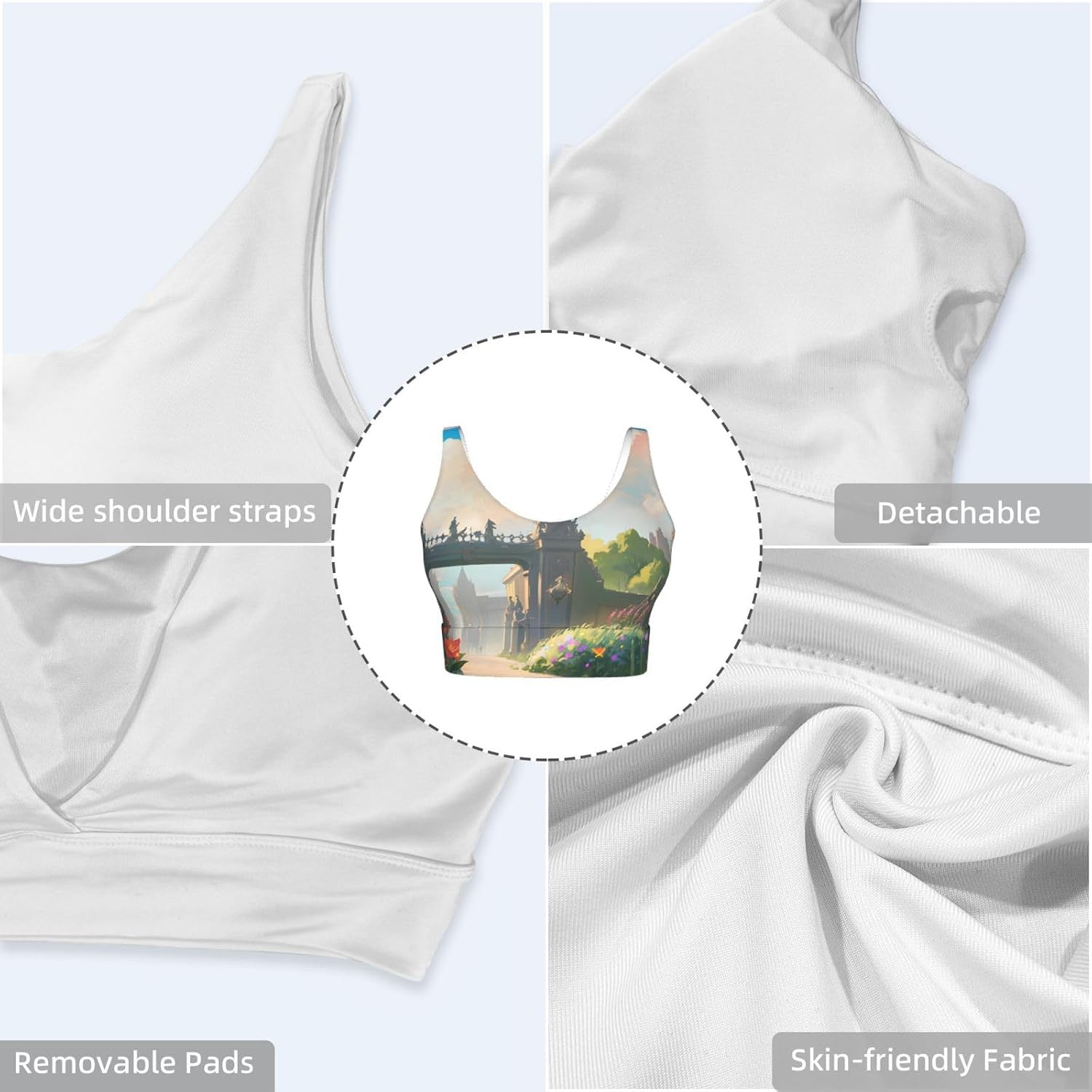 Outside the Castle Gate Women's Sports Vest, Light Running Gear, Soft Polyester for Fitness Exercise Outfit