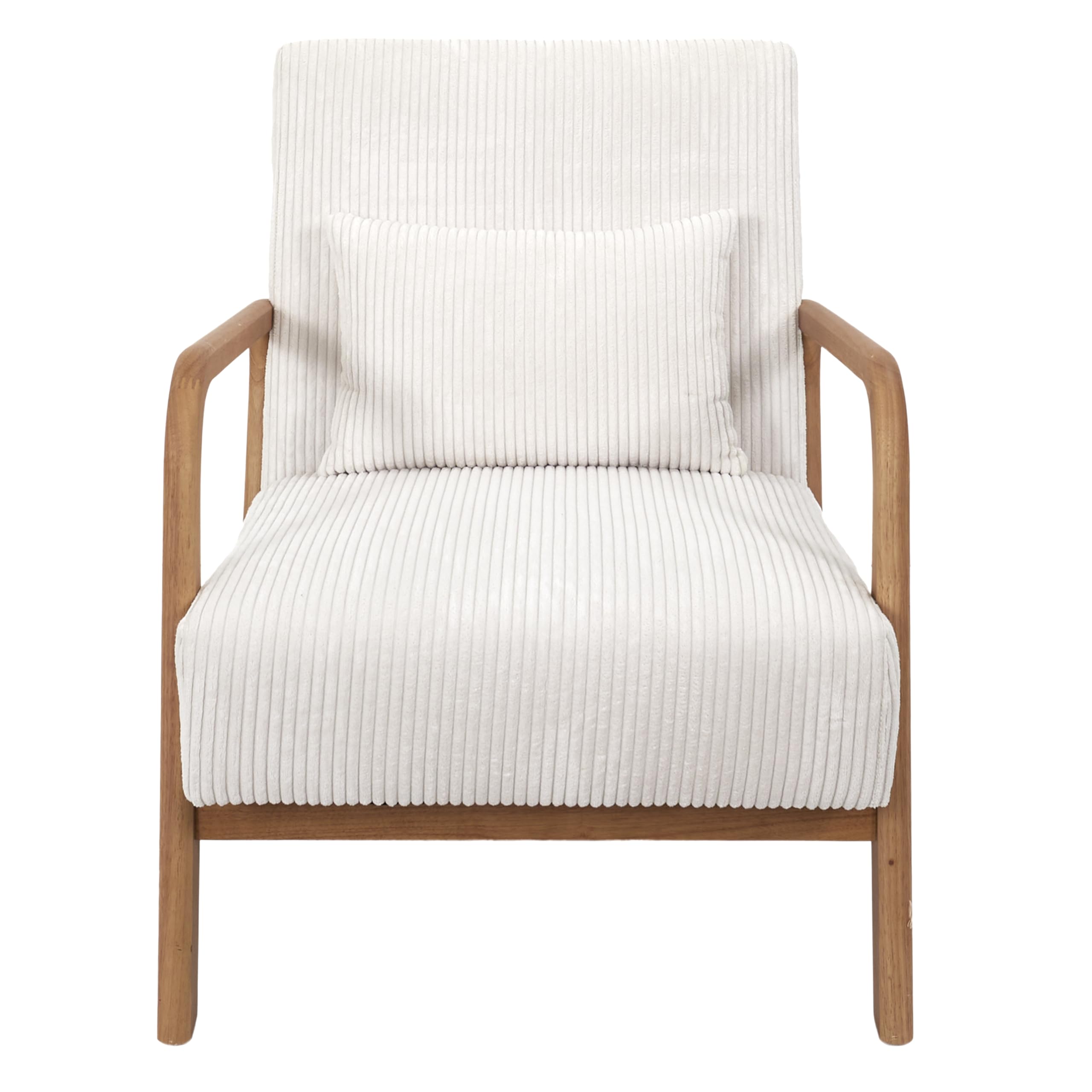HOME DECO FACTORY, HD0349, Fauteuil Salon Cotele Scott Beige, Softness, Mobilier, Assise, canapé et Fauteuil, 64,5x75x86 cm, Hauteur Assise 43 cm, Beige | Métal et velours côtelé, fauteuil Scott, collection Softness, assise confortable, salon, 64,5x75x86
