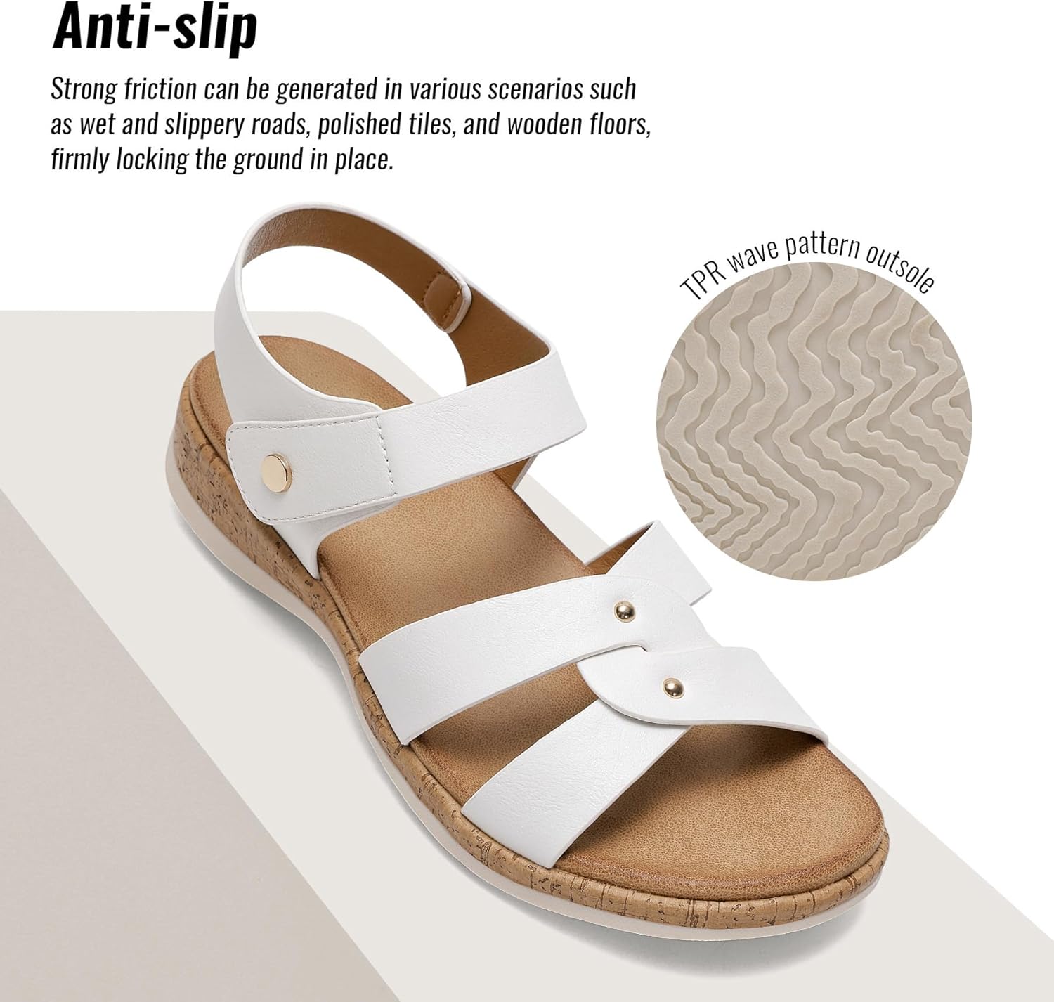 Littleplum Women Flat Sandals with Arch Support Open Toe Adjustable Sandals Comfort Summer Walking Shoes for Beach Travel Casual Dressy - Image 5