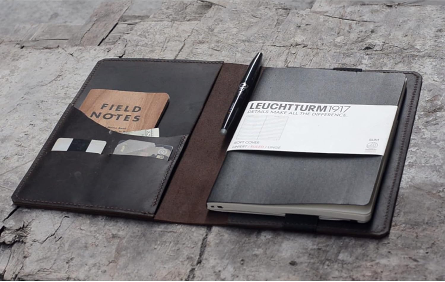 JJNUSA iPad Mini 6 7 Leather Large Moleskine Personalized Leather Cover, Leuchtturm 1917 Leather journal Case A5 Refillable Leather Journal Notebook cover Field Notes