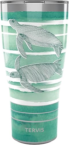 Tervis Guy Harvey-Freeswim Turtle - Vaso aislante, 30 onzas, acero inoxidable