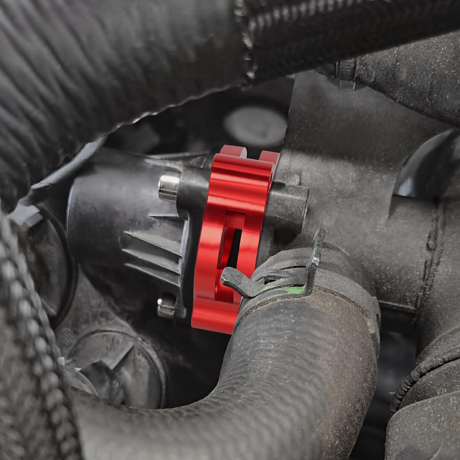 Blow Off Valve Adapter BOV Adapter Compatible with Ford Fiesta Mustang Fusion Edge Escape Transit Bronco 1.5 1.6 2.0 2.3 2.7L More Models EcoBoost Turbo Blo-Off Valve Kit,Red