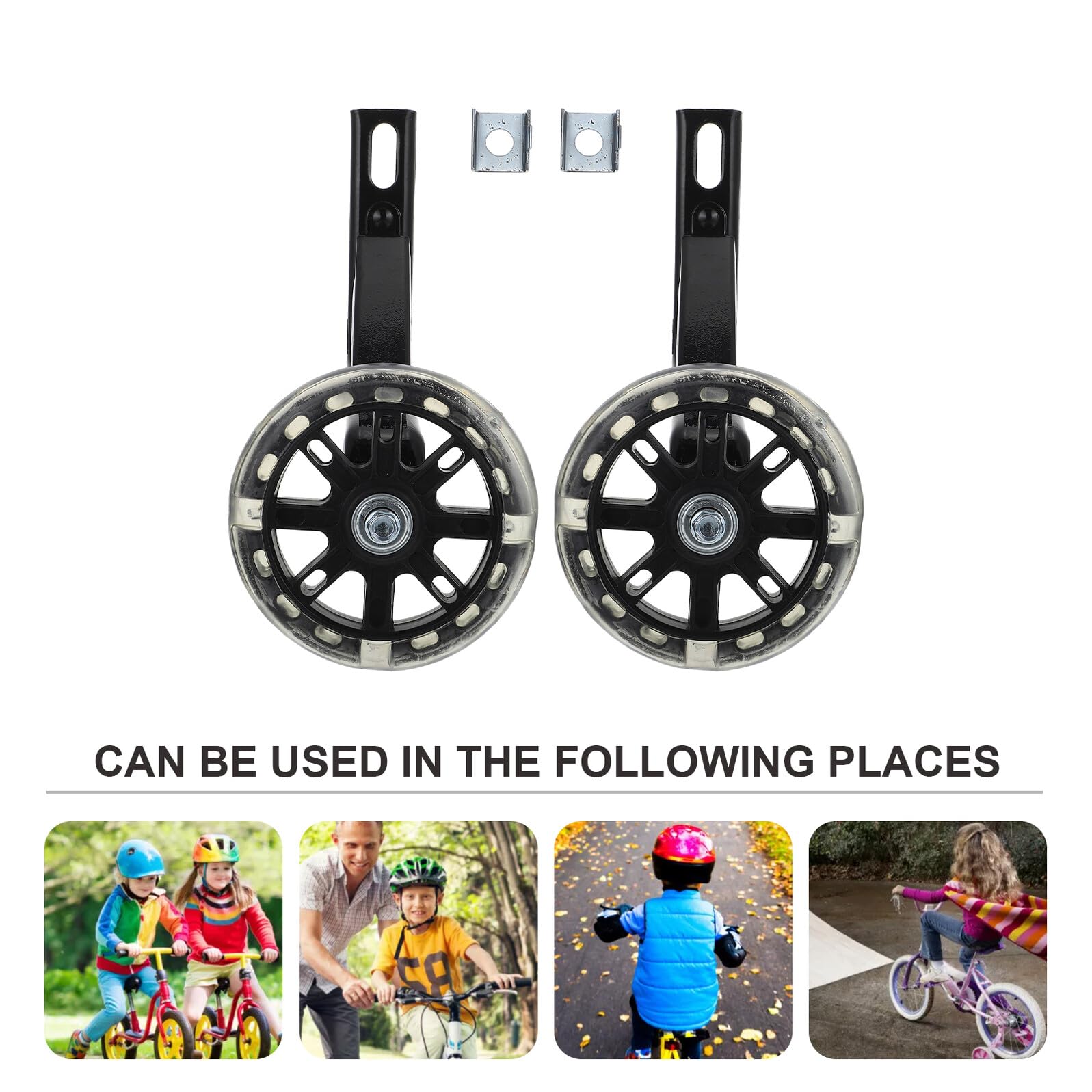 ORFOFE Ruedines Estabilizadores para Bicicleta Infantil Ajustables Ruedas de Seguridad para Accesorio de Equilibrio y Soporte para Aprender Pedalear