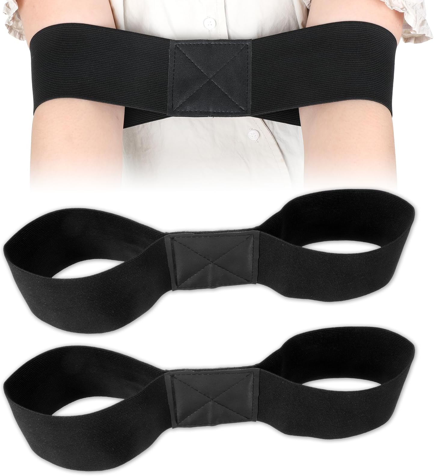 Bewudy 2 PCS Golf Swing Band, Golf Swing Training Aid Swing Elastic Swing Correcting Arm Bands Golf Grip Trainer for Unisex Beginners Practice