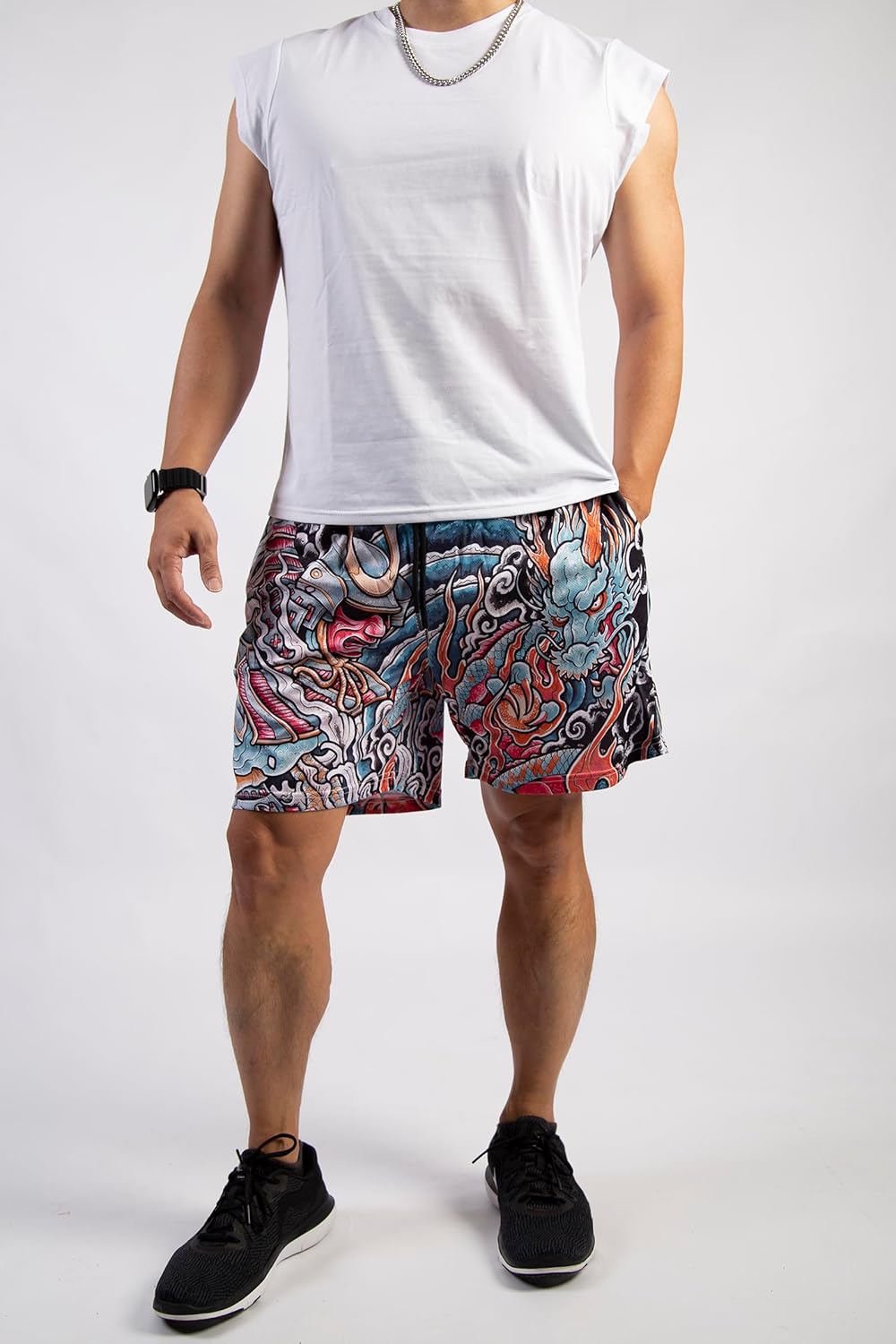 BOOMLEMON Mens Mesh Graphic Shorts Retro Designer Basketball Athletic Shorts Summer Casual Cool Streetwear Short Pants - Image 2