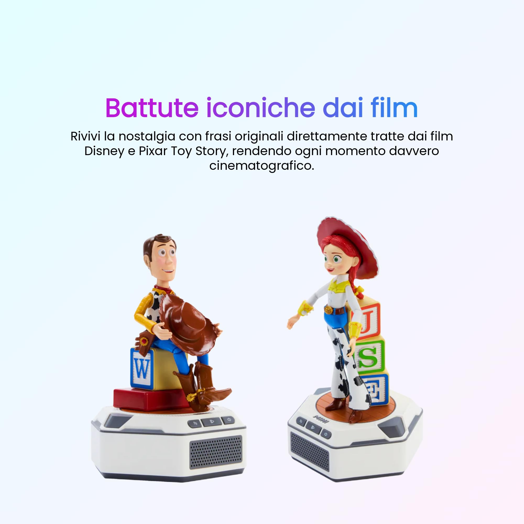 Robosen Set Mini Robot Toy Story Disney Pixar – Personaggi Robot Intelligenti Interattivi con Voce e Movimento | Woody, Buzz, Jessie, Rex, Alien e Lotso | 30° Anniversario