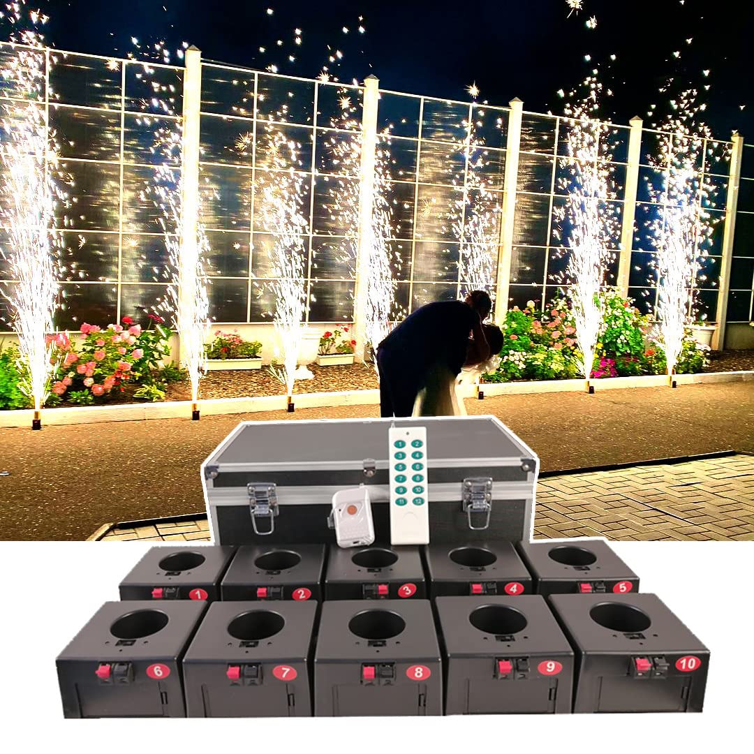 Base per Fuochi D'Artificio Freddi - Sistema di Fuoco, Sistema di Fontana per Attrezzatura Pirotecnica con Telecomando Senza Fili per Effetti Speciali per Palcoscenici di Nozze al Coperto,10