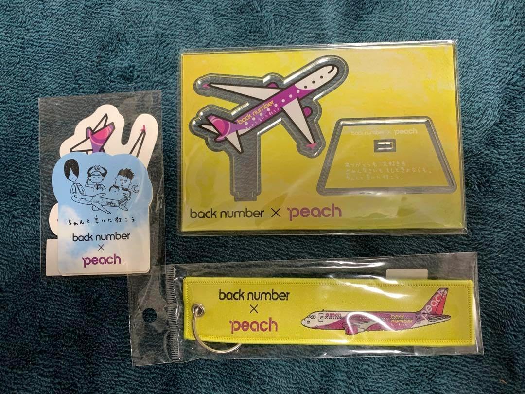 back number × Peach コラボ ステッカーとタグセット back number
