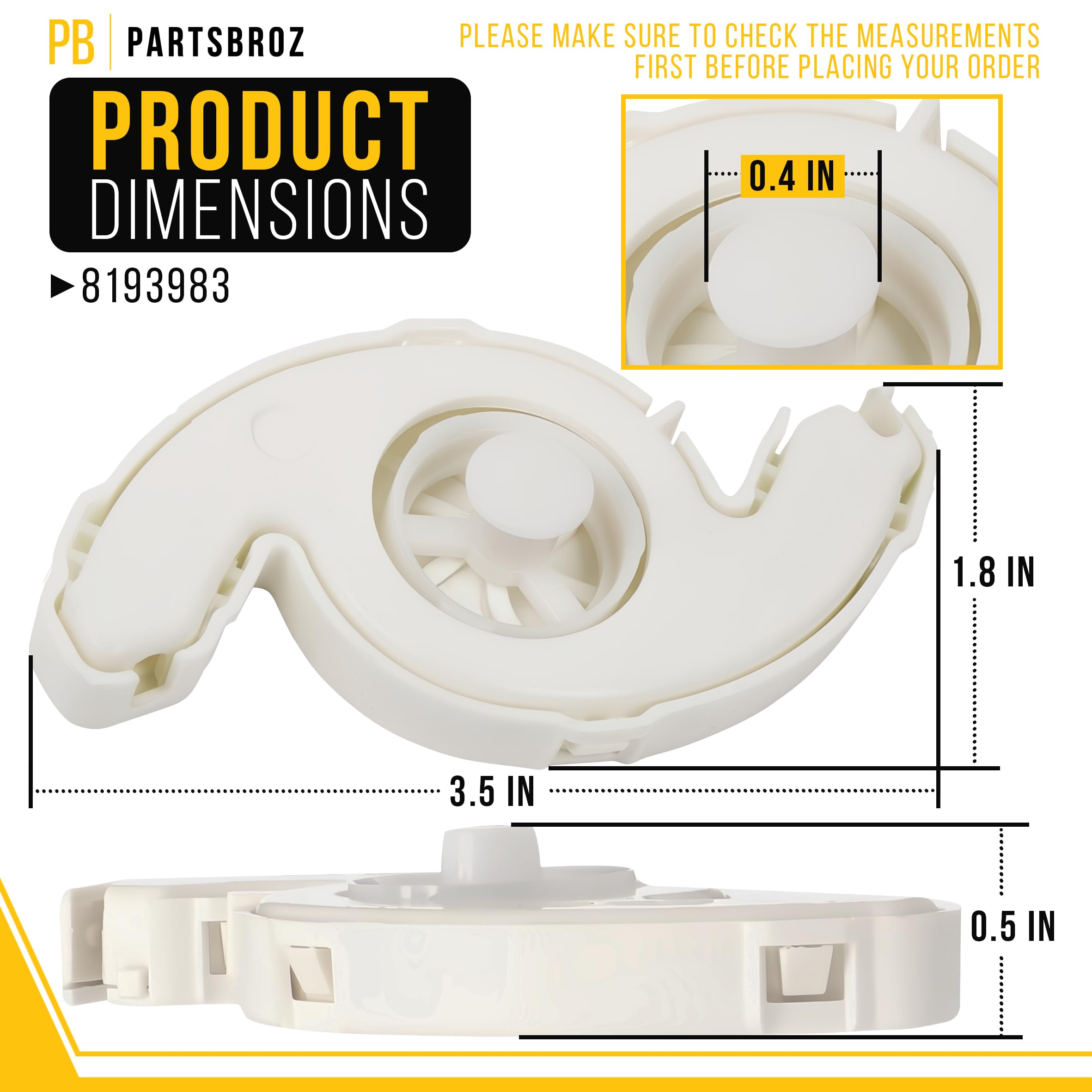 Amazon.com: 8193983 Dishwasher Spinner Kit for Whirlpool Kenmore