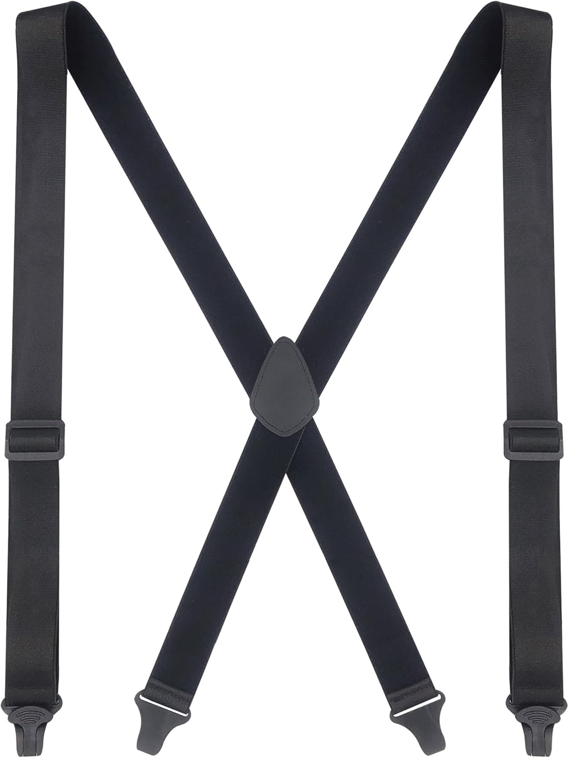 Suspenders for Men Heavy Duty with Plastic Clips, Outside or Hidden under Shirt Clothing