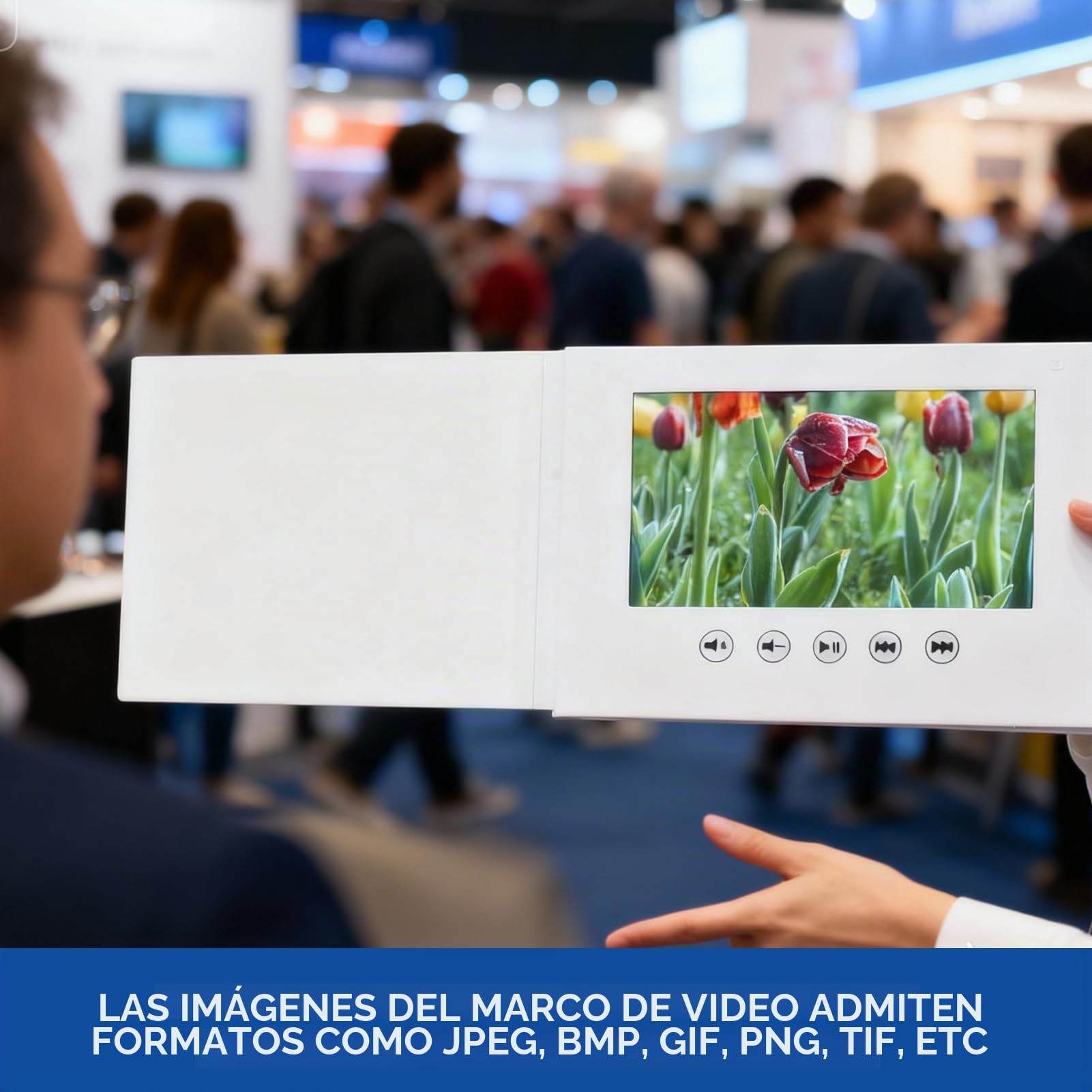 Tarjeta De Felicitación con Vídeo, Tarjeta con Visualización De Vídeo, álbum De Vídeos, Folleto De Vídeo, Libro De Vídeos De Boda para Aniversario, Navidad, Boda, Regalo De Cumpleaños(7in)