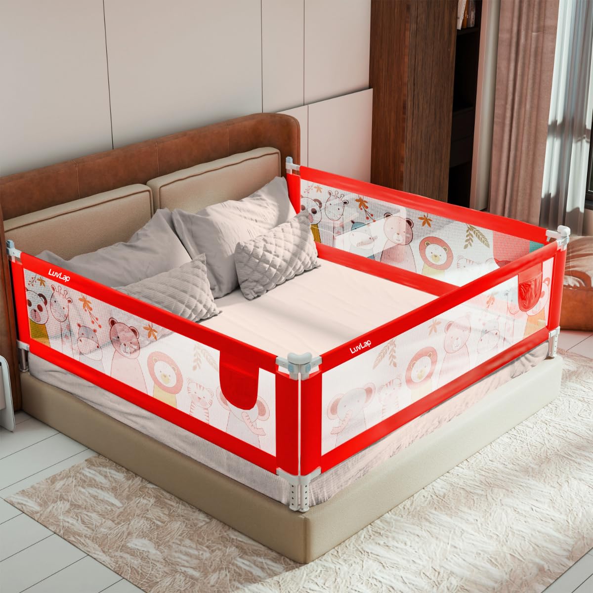 LuvLap Baby Bed Rail - Safe Sleep for Toddlers -10