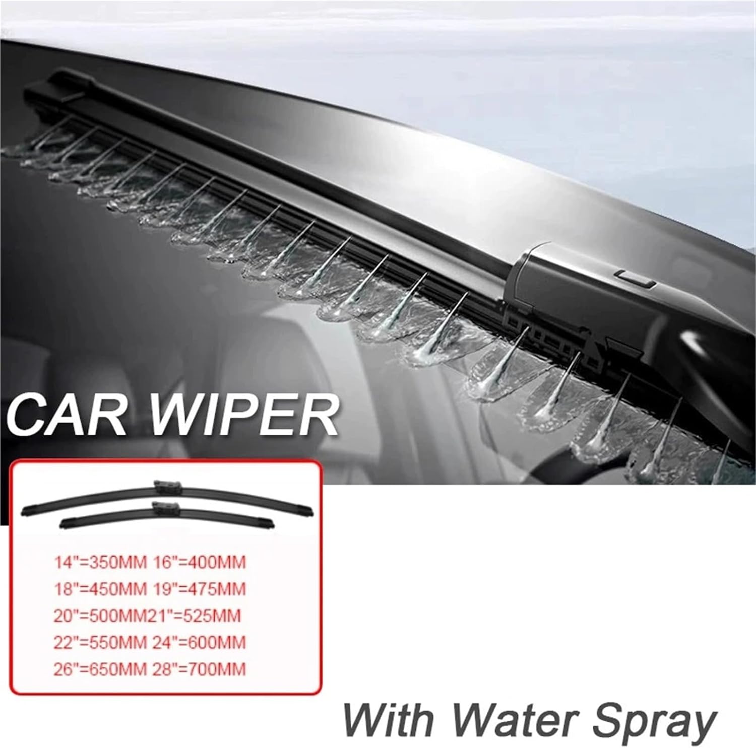 Compatible For BMW IX I20 Front Windshield Water Spray Wiper Blades Set(ForBMW IX 22-26)