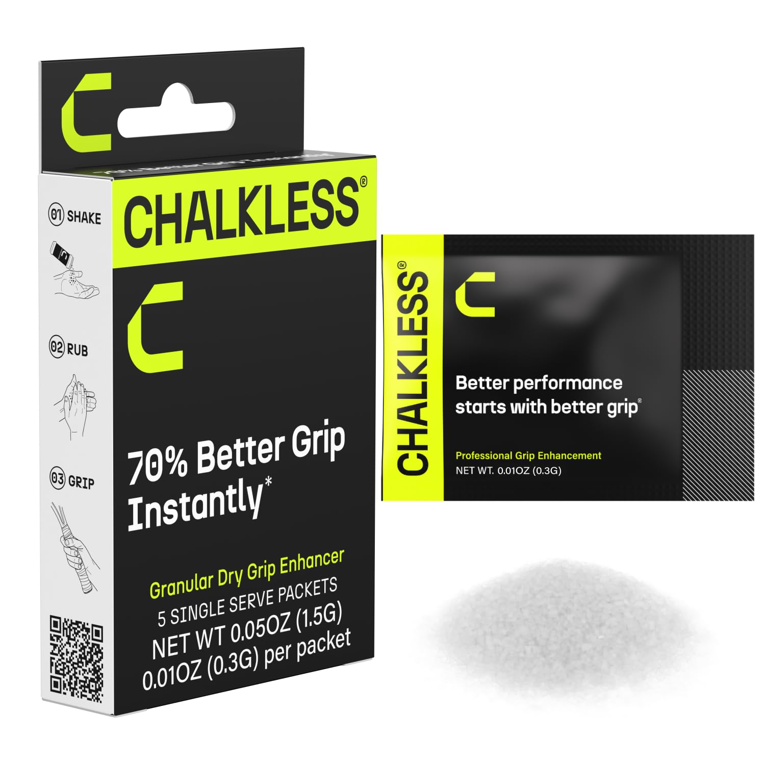 Chalkless Grip Enhancer - Premium Liquid Chalk Alternative &amp; Less Mess Hand Chalk for Weightlifting, Powerlifting, Yoga, Gaming, Climbing, and More, Non-Toxic Long-Lasting &amp; Reliable
