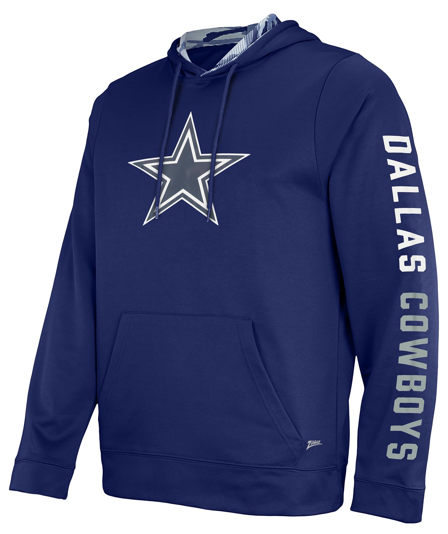 Zubaz NFL Football Men's Solid Team Hoodie with Camo Lined Hood and Sleeve Graphic — view 20
