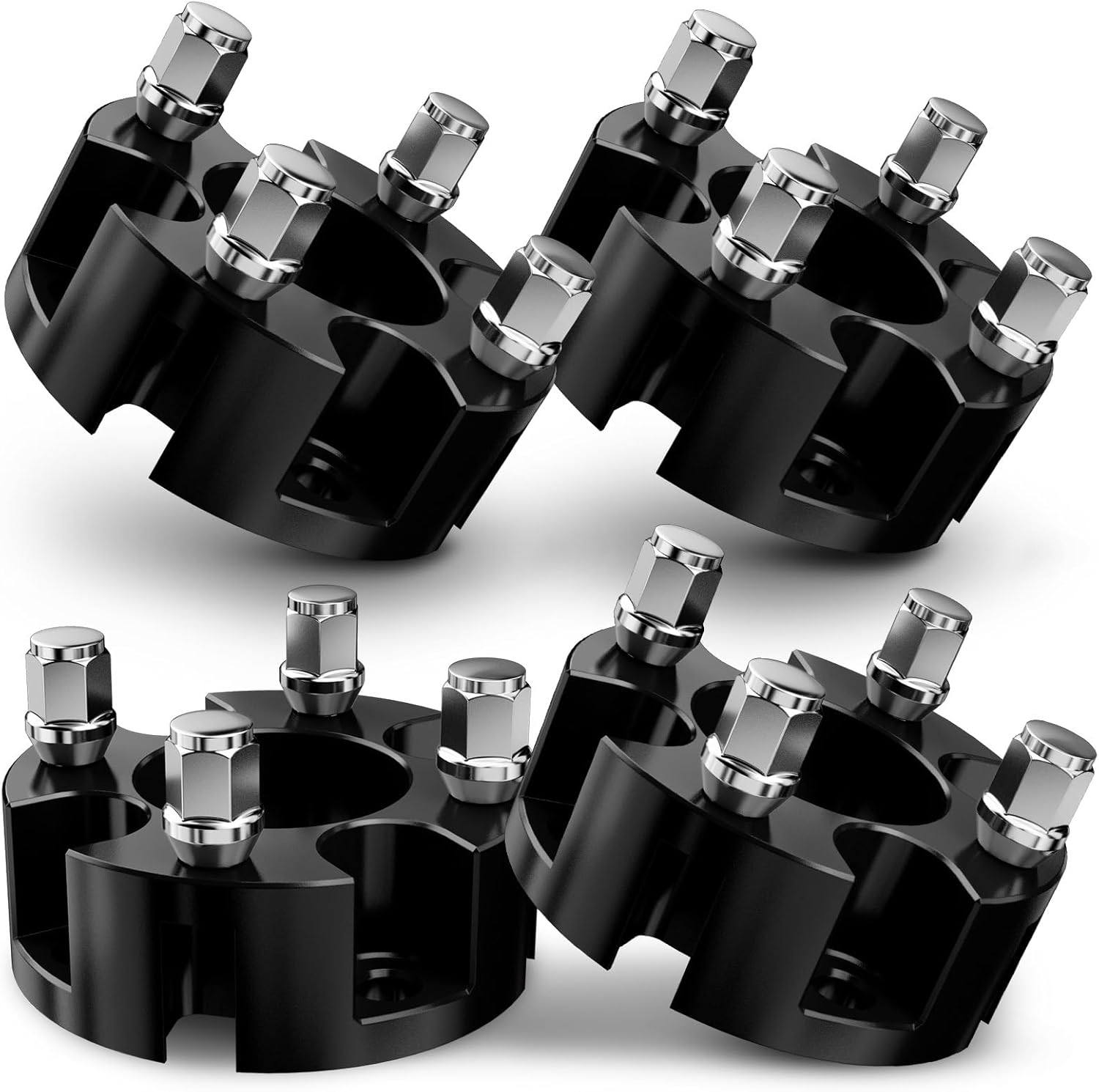 2 Inch Golf Cart Wheel Spacers Kit, 4x4 Golf Cart Wheel Spacer with Lug Nuts for Club Car EZGO YAMAHA, Forged Wheel Spacers with 1/2"-20 Studs, 2.68''(68mm) Hub Bore, 4''(101.6mm) Bolt Pattern, 4PCS