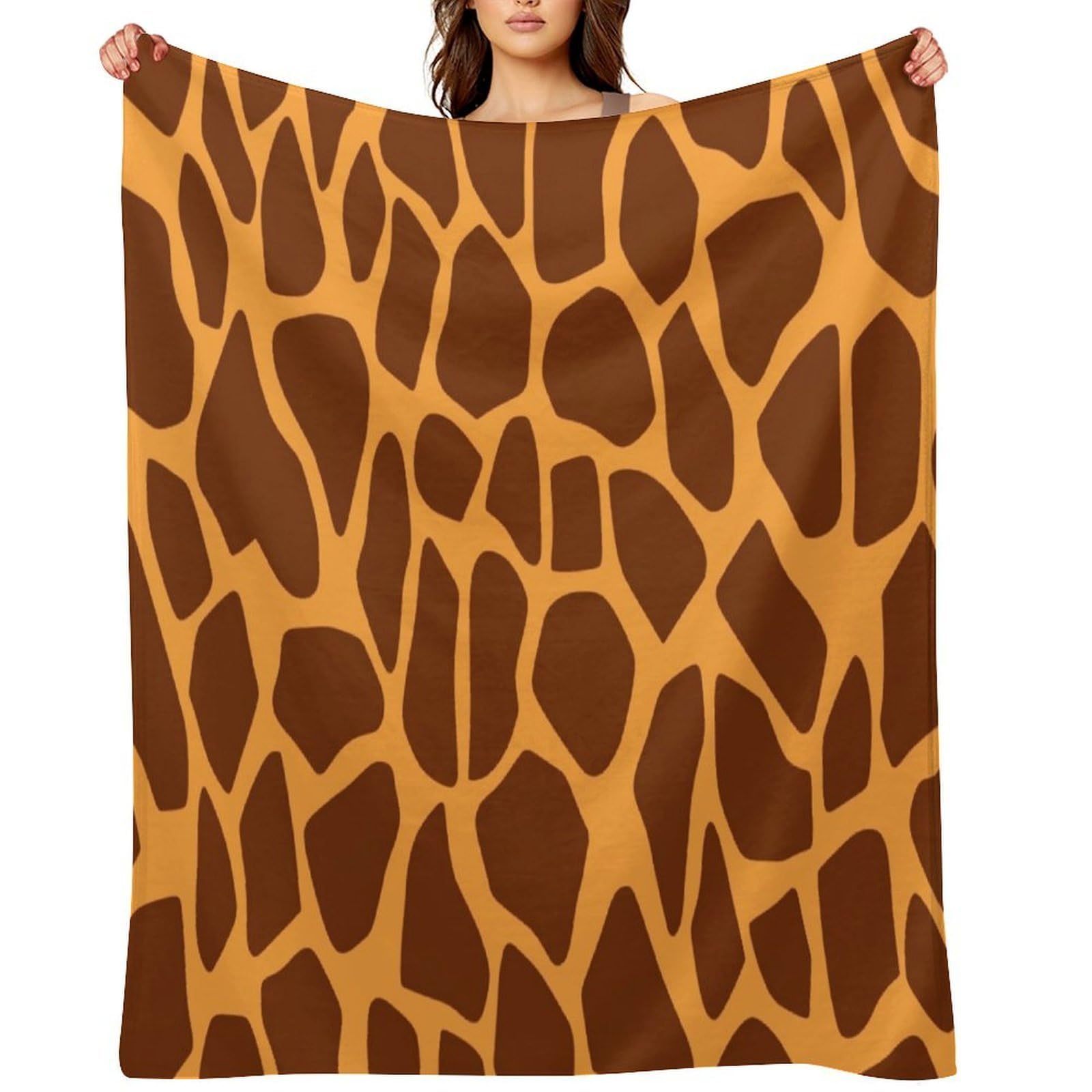 Fekiloot Style Giraffe Print Throw Blankets Camping Blanket60 X80