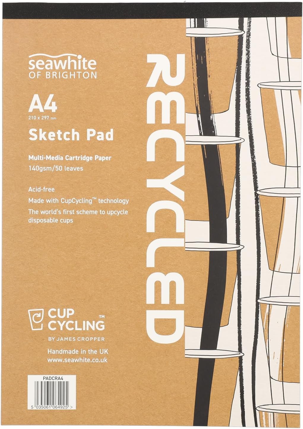 Seawhite CupCycling™ Cartridge Paper Pad A4 (29.7 x 21cm)