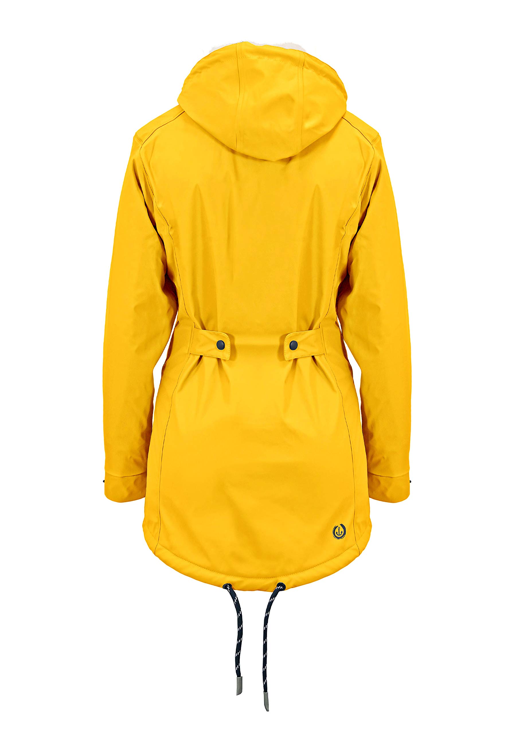 MADSea Damen Regenmantel Friesennerz mit Teddyfleece warm gefüttert Regenjacke wasserdicht