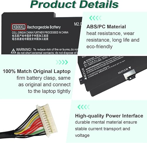 Miniatura 4 de DMKAOLLK KB06XL 902499-856 902499-855 902401-2C1 Batería de repuesto para HP Spectre X360 Convertible 15-BL012DX 15-BL112DX 15-BL0XX 15-BL1XX