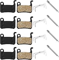 Vista 4 de Boao 4 pares de pastillas de freno de resina – Pastillas de freno de disco de bicicleta compatibles con Shimano Deore XT XTR LX SLX Hone Alfine Saint