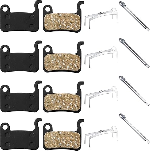 Miniatura 4 de Boao 4 pares de pastillas de freno de resina  Pastillas de freno de disco de bicicleta compatibles con Shimano Deore XT XTR LX SLX Hone Alfine Saint