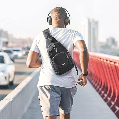 Miniatura 8 de G4Free Mochila cruzada con RFID para hombres y mujeres, para senderismo, al aire libre