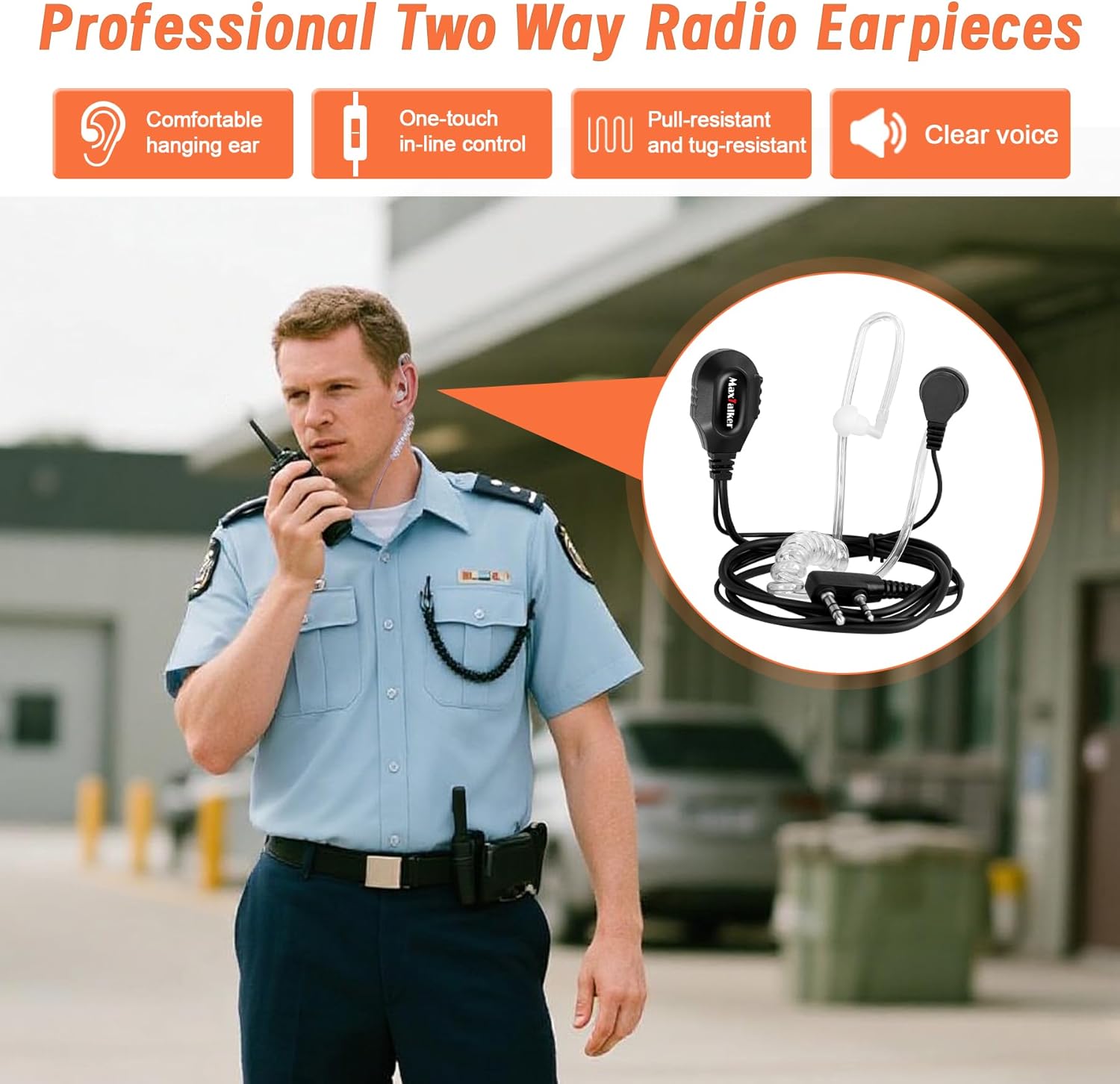 MT-5X Walkie Talkies Long Range for Adults, FRS Radios Walkie Talkie with Conduit Earpiece, Walkie Talkies Rechargeable Type-C Charging Battery, Two Way Radio for Hiking, School（10 Pack）