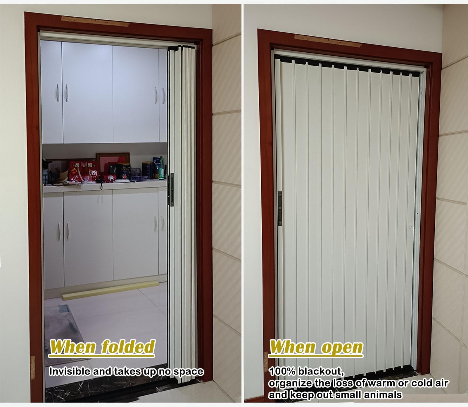 Bifold Doors Grey Aluminum Accordion Door - Custom Size Up To 92\, image size:1601x1392