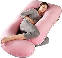 Vista 14 de BATTOP Almohada de embarazo para dormir, almohada de maternidad de cuerpo completo con funda extraíble lavable, soporte para espalda, caderas