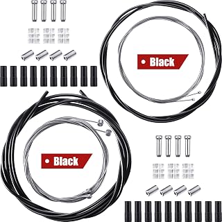 Boao Universal Bike Brake & Shifter Cable Kit - Durable Stainless Steel Derailleur Housing for Mountain Road Bike Repair