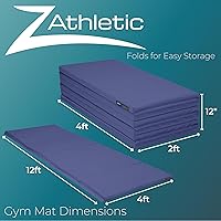 Vista 3 de Z Athletic Paneles plegables para gimnasia, artes marciales, pulir (4 x 12 x 2 pulgadas)