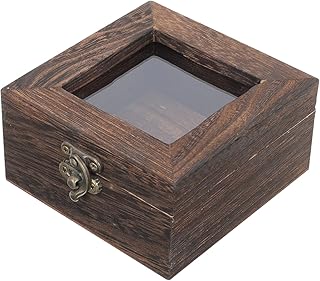 ULTECHNOVO Box Specimen Box Entomology Specimen Container Wood Jewelry Display Frame Case Glass Frames terrariums Specimen Frame Case Display case Acrylic Butterfly Specimen Clamshell