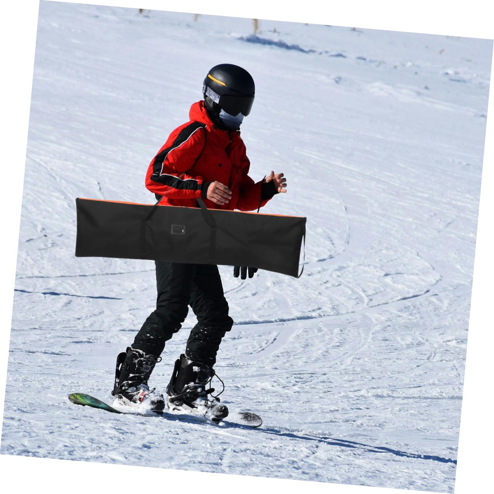 Torba Snowboard Do Podróży Lotniczych Składana Torba Narty i Akcesoria Narciarskie Transportowa Sprzęt Zimowy Wyściełane Paski dla Komfortu i Ochrony