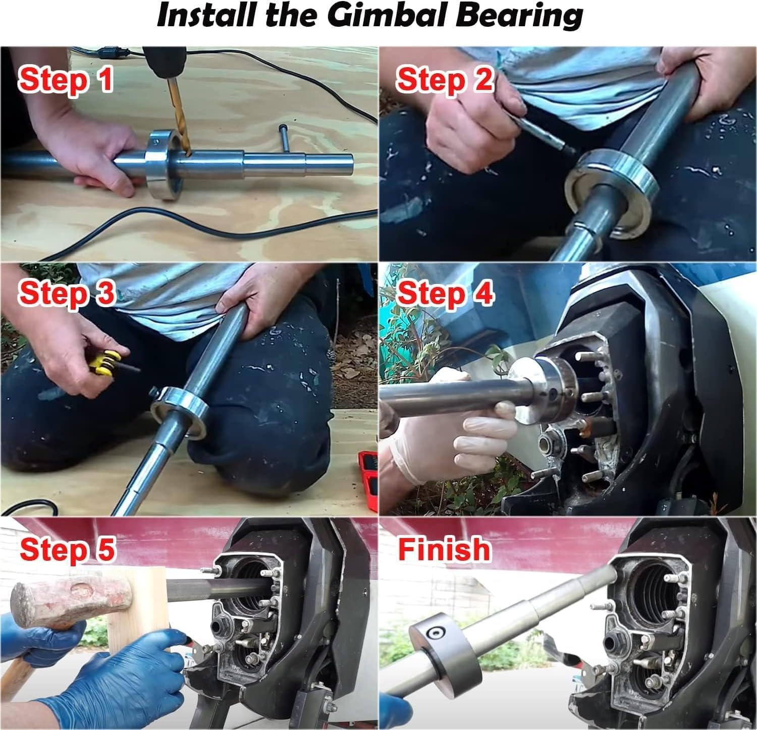 Gimbal Bearing Installer Bearing Puller Remover and Enigne Alignment Tools Set for Alpha Alpha 1 for Mercruiser for Bravo for MR for Volvo for Omc for yamaha sterndrive 89-92