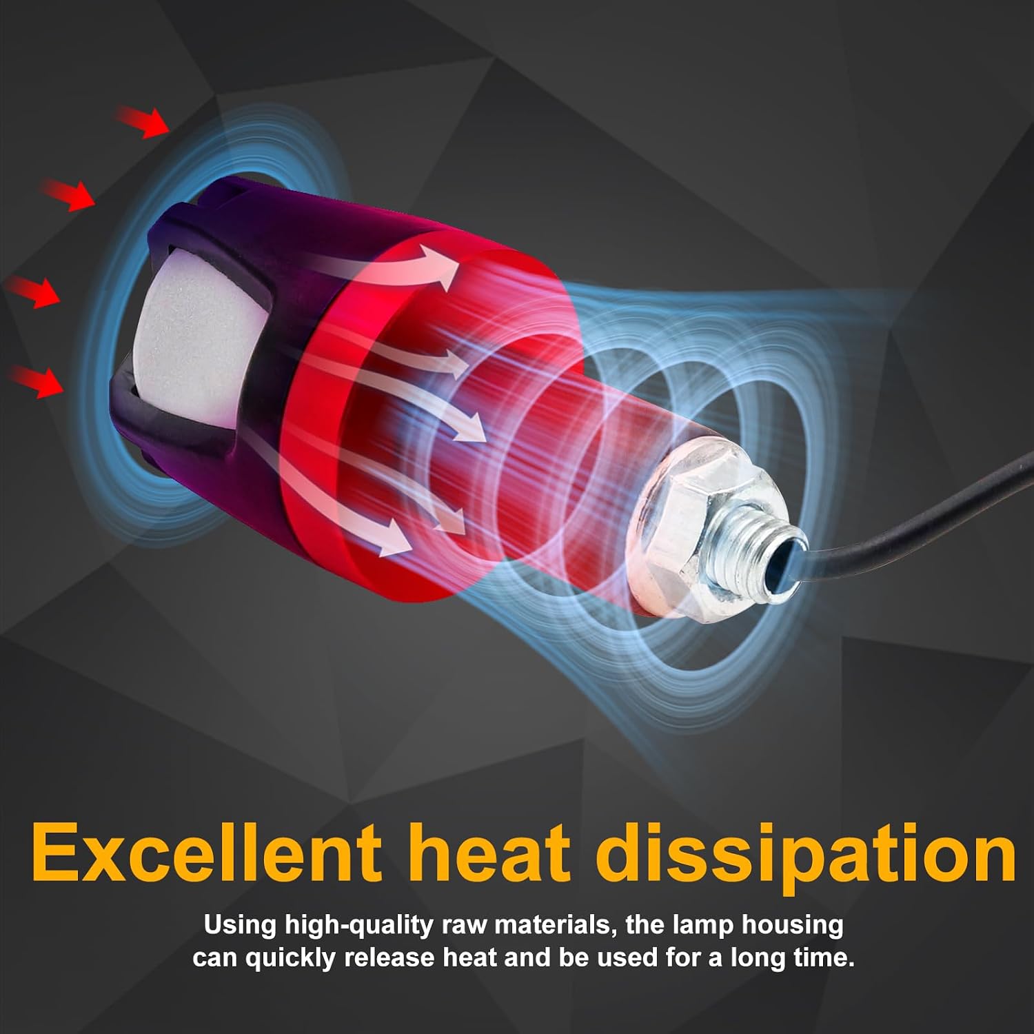 Motorcycle Turn Signal Light, Motorcycle Handlebar End Light, LED Indicator Light Brake Blinker Yellow Red, diameter of 16mm to 18mm 1 Pair (Red Yellow)