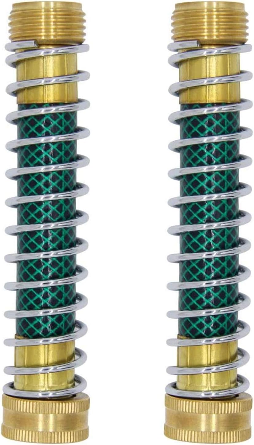 Twinkle Star le Garden Hose Extension Adapter, Hose Kink Protector with Coil Spring, 2 Pack