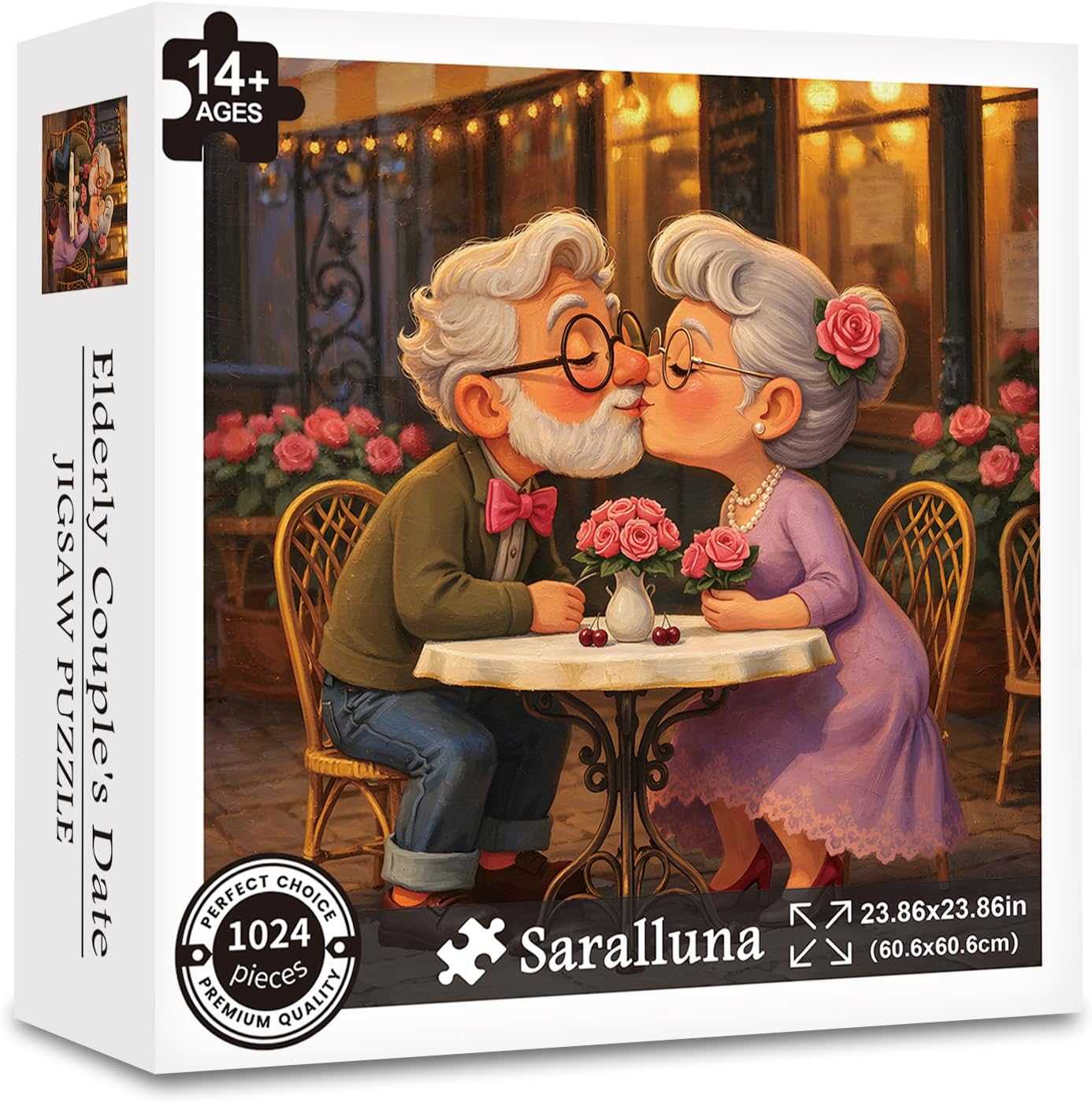Puzzle for Adults 1024 Pieces,Elderly Couple's Date JigsawPuzzle, Challening Impossible Difficult Hard Fun 1024 Pieces Jigsaw Puzzles for Adults
