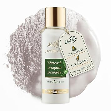 Enzyme Powder Cleanser Facial Exfoliating Face Wash with Papaya Enzyme Papain, Vitamin C & Q10 Gentle Powder-to-Mousse Exfoliator for Smooth, Radiant Skin Vegan 2.1 oz