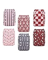 Vista 7 de ALVABABY Pañales de tela para recién nacidos, bolsillo para menos de 12 libras, pañal de tela 6 piezas con 12 insertos 6SVB03